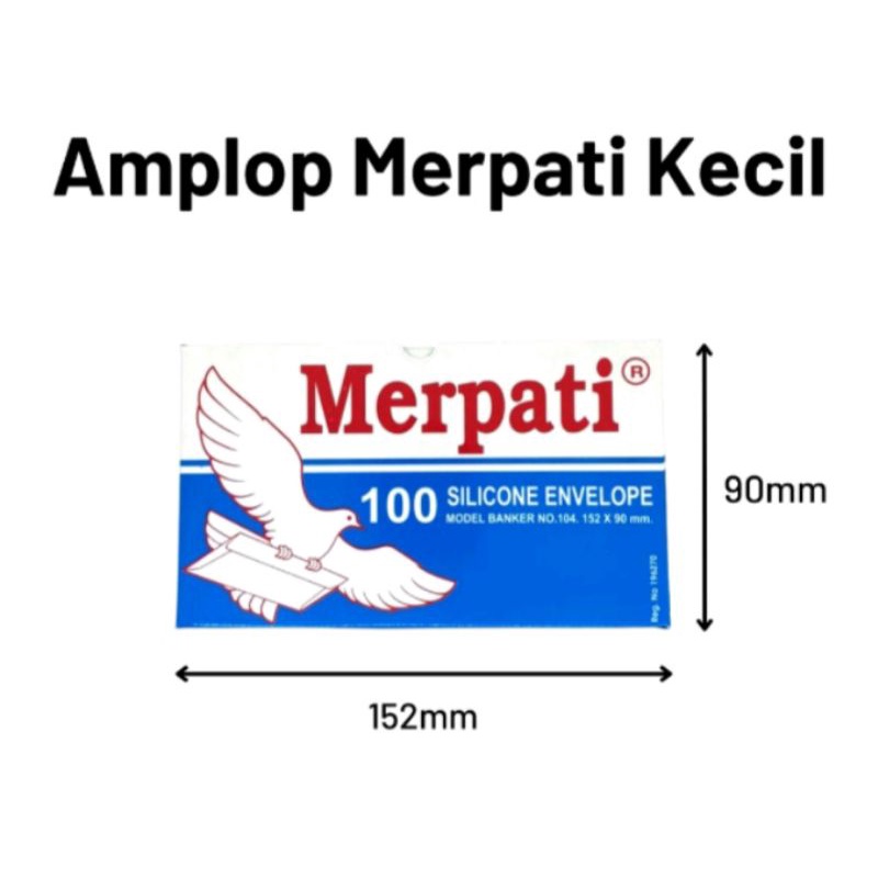 

(100lbr) Amplop Merpati Lem 104pps