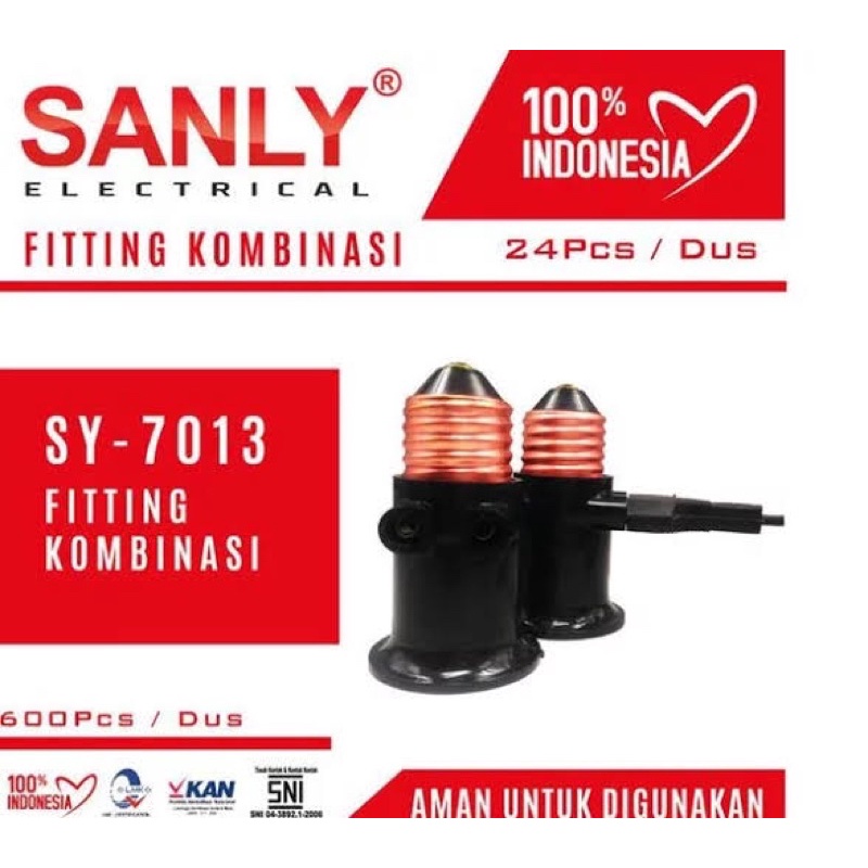 PITING KOMBINASI SANLY / FITTING DUDUKAN LAMPU SANLY