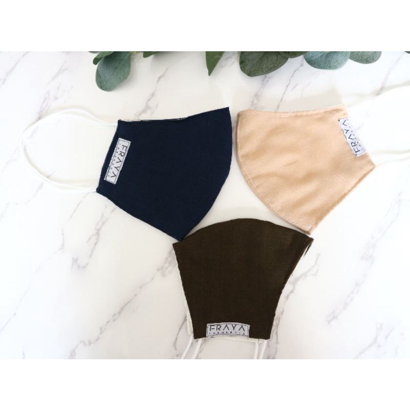 masker kain organic 3ply kain organik Fraya.id