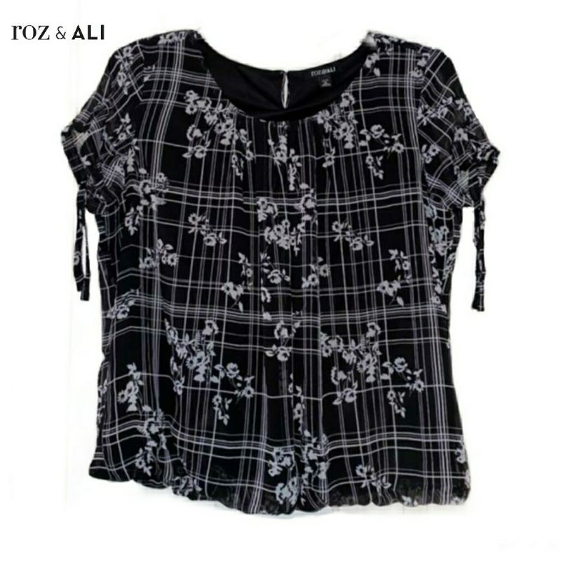 Blouse roz&ali Wanita Dewasa Tangan Pendek