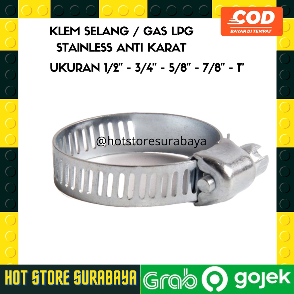 Klem 3/4 Inch Stainless Steel - Klem Selang 3 per 4 Kompor - Klem Selang Air Maks 2 HOTSTORESURABAYA