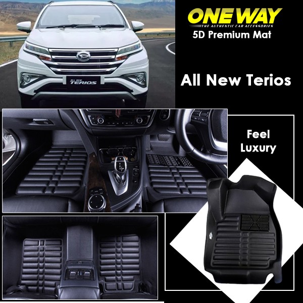 Karpet Mobil ALL NEW TERIOS Premium 5D Mat ONEWAY Hitam Anti Air Debu