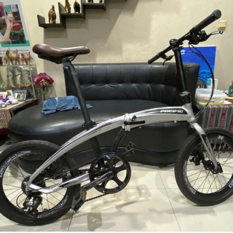 sepeda lipat pasific noris 2.0 bekas upgrade / seli / folding bike murah