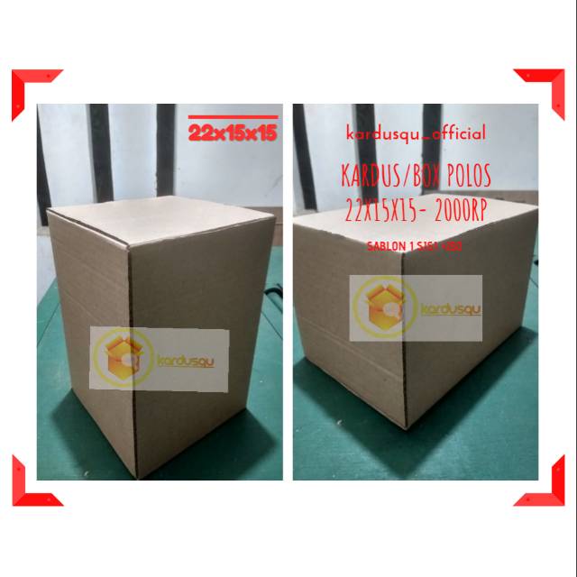 

KARDUS/KOTAK/BOX POLOS MURAH 22X15X15