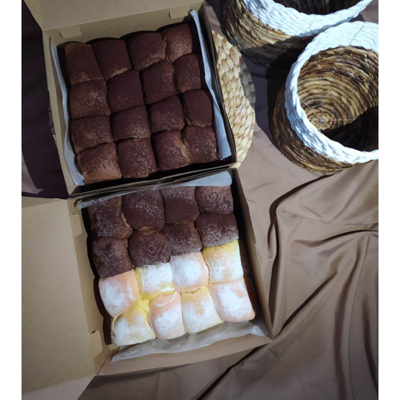 

Japanese milk bread dg isi coklat dan keju