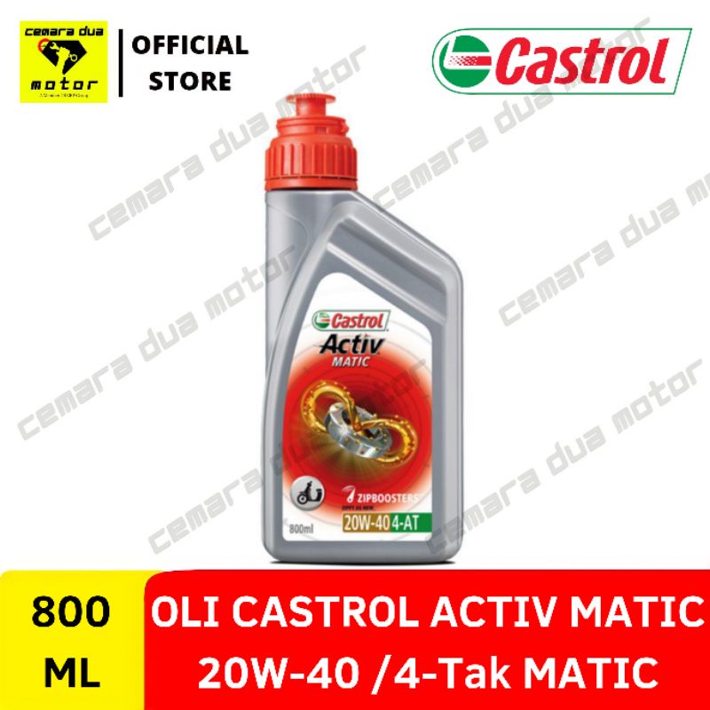 OLI CASTROL ACTIV MATIC 20W-40 4TAK 800ML OLI CASTROL SILVER MERAH CASTROL MATIC OLI MATIC OLI MESIN