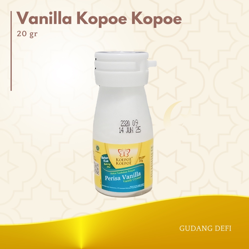 

PERISA VANILI KOEPOE KUPU VANILI BUBUK CRISTAL VANILA VANILLA VANILLI VANELY 20 GR