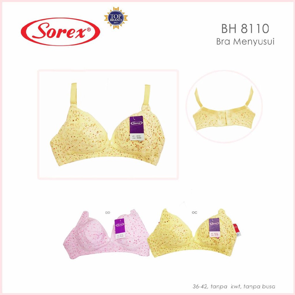 BH IBU MENYUSUI BAYI NURSING BRA TANPA KAWAT SOREX 8110 MOTIF / BH MENYUSUI TIDAK BUSA