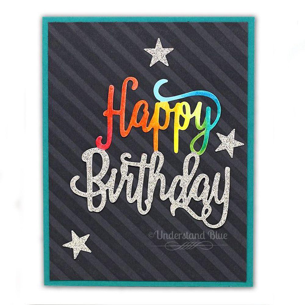 Suyo Cetakan Stensil Cutting Dies Motif Happy Birthday Bahan Metal Untuk Scrapbook / Craft Diy