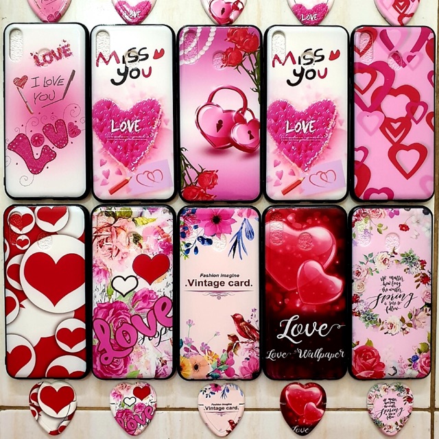 HARDCASE FUZE GLOSY LOVE + IRING SAMSUNG / XIAOMI / VIVO / OPPO