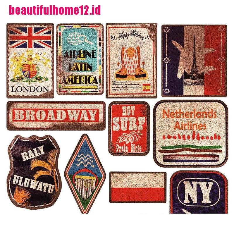 【beautifulhome12.id】36Pcs Retro Beach Surfing Waterproof Laptop Skateboard Luggage Guitar Stickers