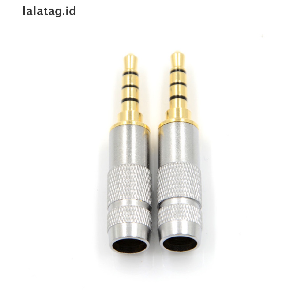 (Flyag) Konektor Jack Audio 3.5mm 4 Pole Male Stereo Untuk Headphone