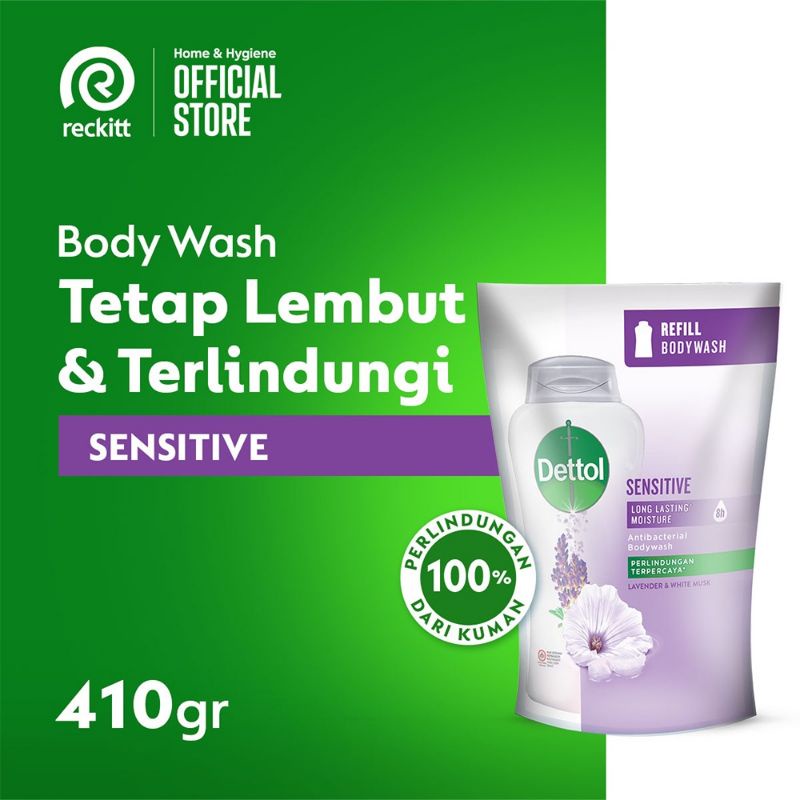 DETTOL sabun cair / body wash 410ml - sabun Cair Dettol