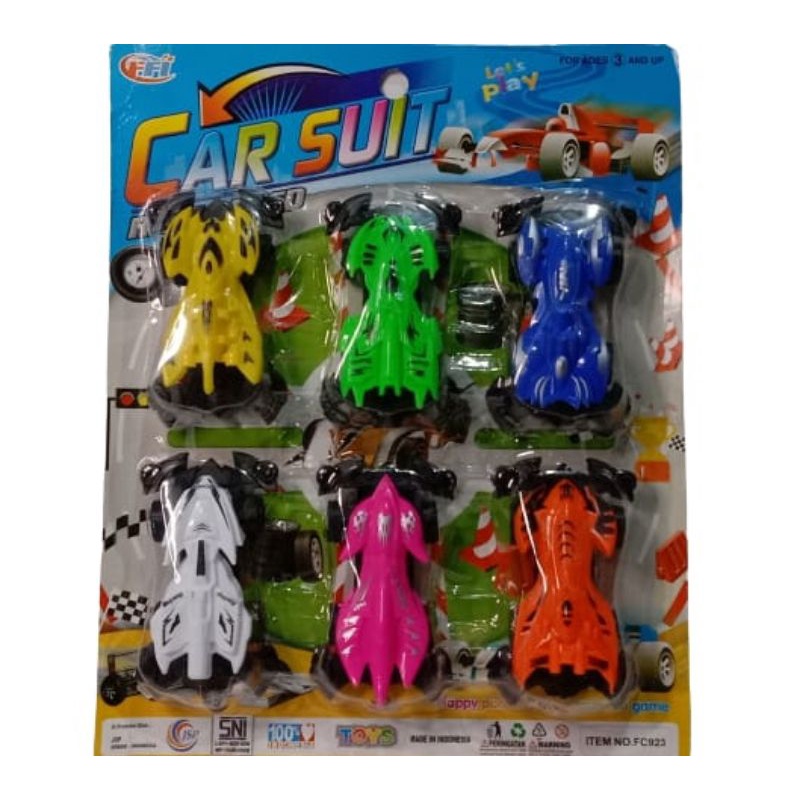 Mainan Mobil Balap Anak Car Suit Isi 6pcs High speed