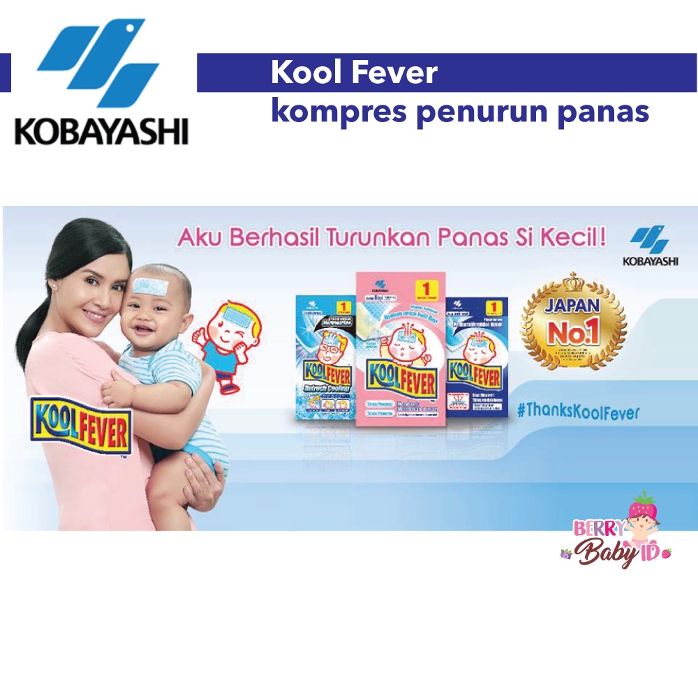 KoolFever Kompres Demam Bayi Anak Dewasa Kool Fever Baby Kids Adult Berry Mart