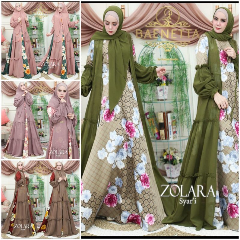 Gamis zolara syari by baenetta original