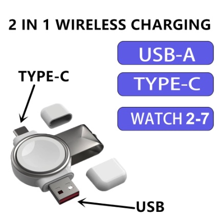 Elavo Mini USB Charger apple watch series 6 5 4 3 2 portable charging wireless powerbank jam iwatch