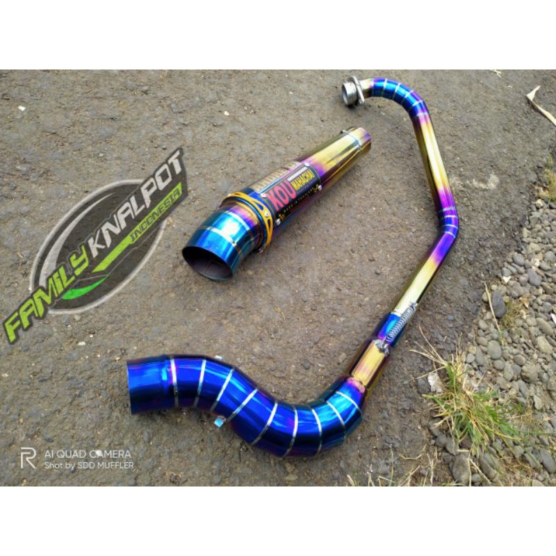 Knalpot motor racing KOU COBRA KANAN,motor VIXION,SATRIA FU.