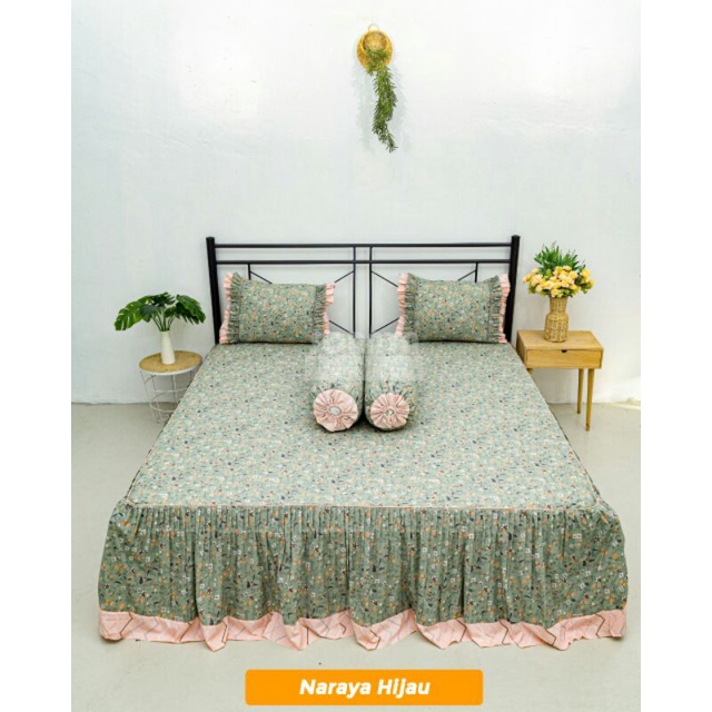 Soraya Bedsheet Sprei Rimpel Soraya Bedsheet Motif Naraya King Size 180x200x55