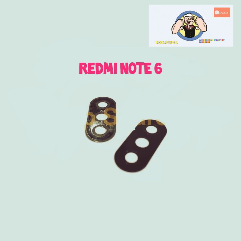 KACA KAMERA LENSA KAMERA BELAKANG XIAOMI REDMI NOTE 6 ORI ORI