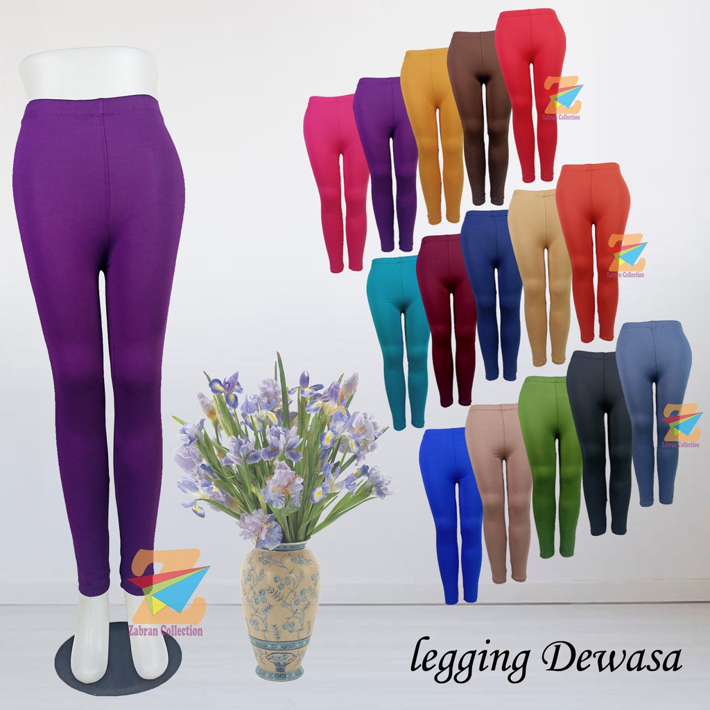 Pilih Warna Celana Legging Dewasa Zabran Stadart Dan Jumbo