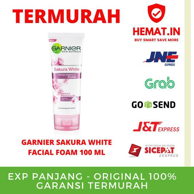 ♟ GARNIER SAKURA WHITE FOAM 100 ML GARNIER SAKURA CLEANSER SABUN WAJAH ➦