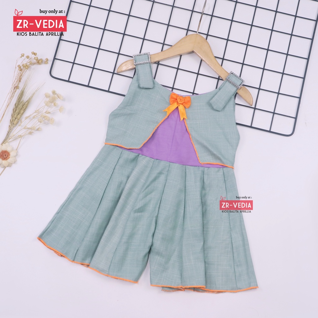 Overall Jessy uk 1-2 Tahun / Dres Anak Perempuan Baju Kensi Cewek Murah Bahan Katun Adem Gaun Import