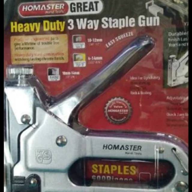

STEPLES TEMBAK HOMASTER BONUS 600 PCS ISI STEPLES TEMBAK STEPLES GUN