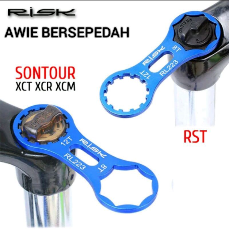 Tools 2 in 1 alat buka kunci pembuka fork  SR SUNTOUR XCM XCT XCR