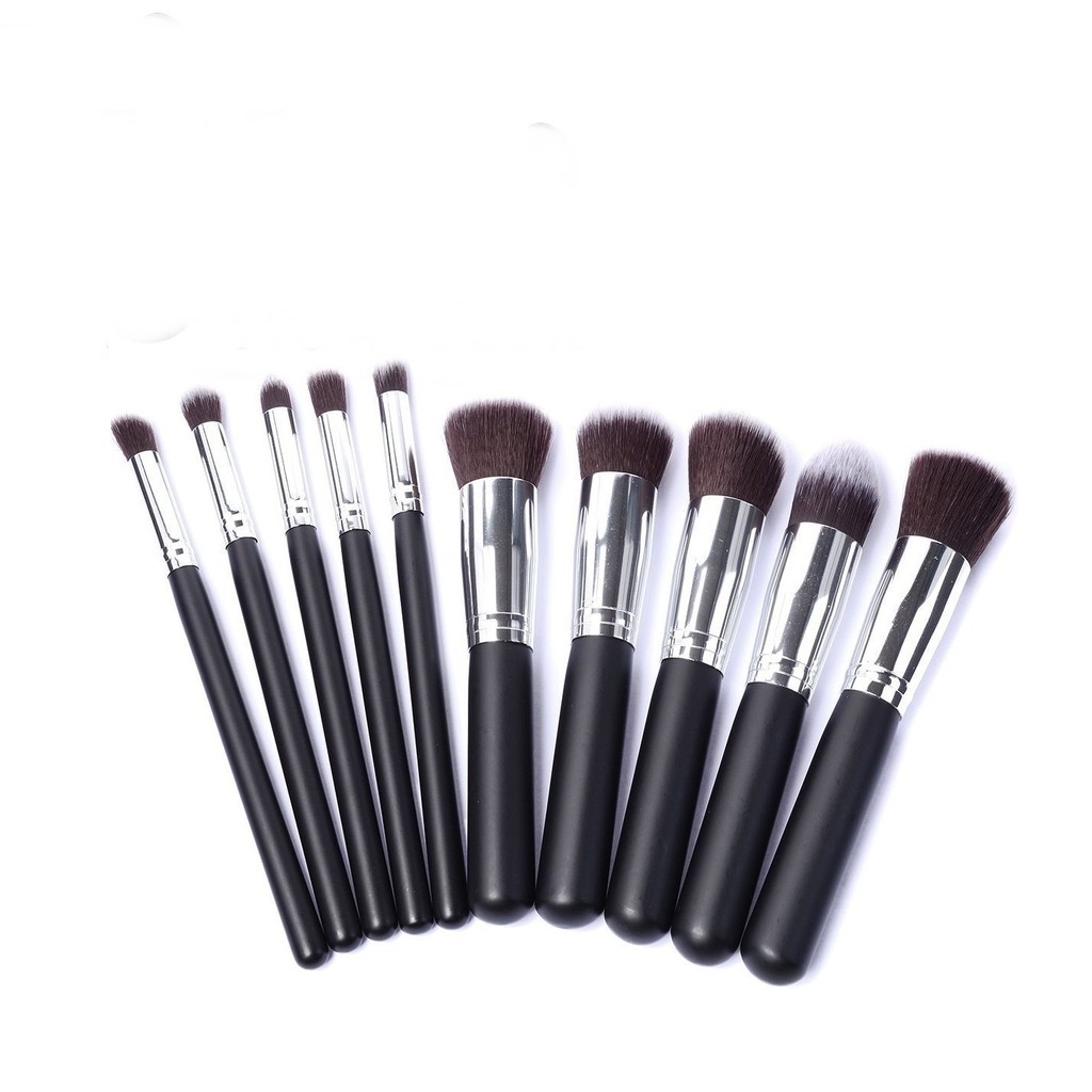 10PCS Set Make Up Brush / Kuas Make Up Kosmetik Wajah Mata Lembut Contour - Kabuki Brush