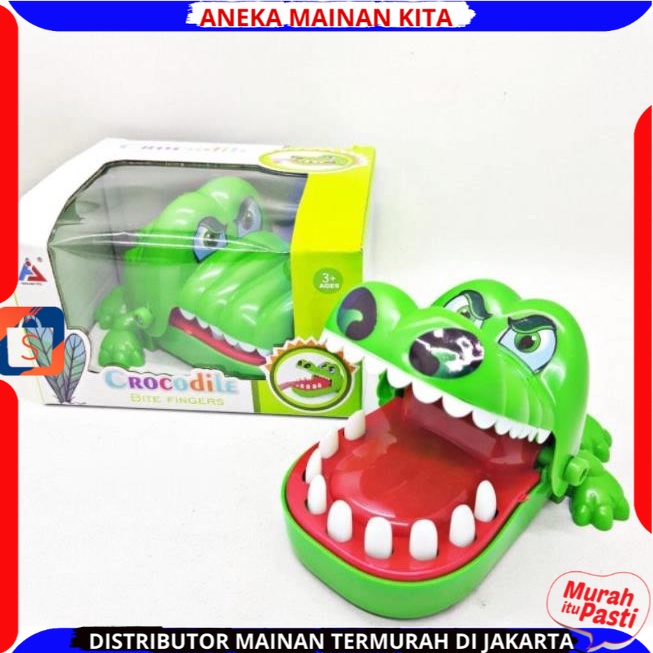 ( BISA COD ) PROMO Mainan Anak Crocodile Dentist / Mainan Buaya Gigit Jari Tricky Toy Crocodile Biting Toy Crocodile