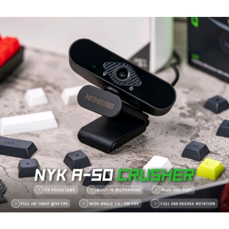 Webcam Nyk A50 crusher Full HD 1080p 30Fps Ultra Wide Field of View Fixed Focus original