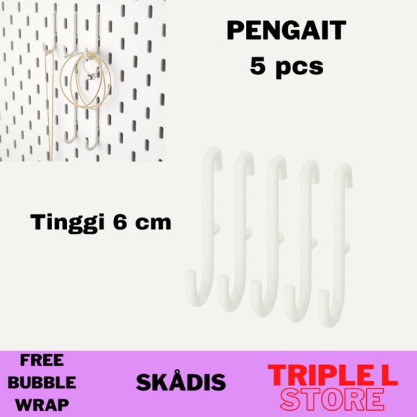 

Dijual Pengait Untuk Papan Berlubang Skadiss Pegboard 5 pcs Diskon