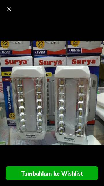 SURYA Emergency Lamp SQL L-2207 Rechargeable (Tahan 7 Jam)