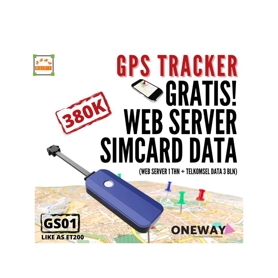 GPS Tracker GS01 Setara Concox ET200 + Gratis Server 1 Thn dan Simcard Data 3 Bulan