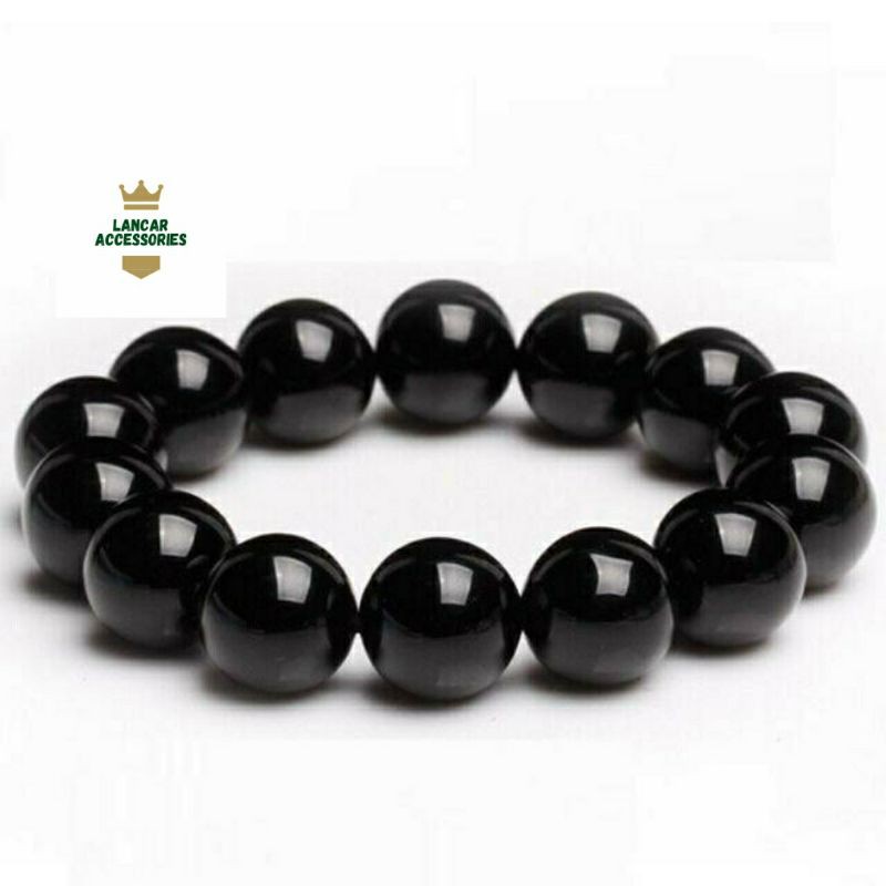 COD✅ Gelang Natural Giok Hitam Black Onyx