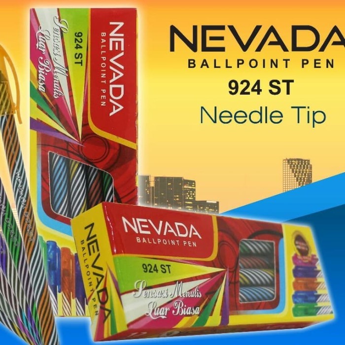 

PULPEN HITAM NEVADA BALLPOINT SPIN PEN Balpoin Ulir Lilin Warna Warni satuan