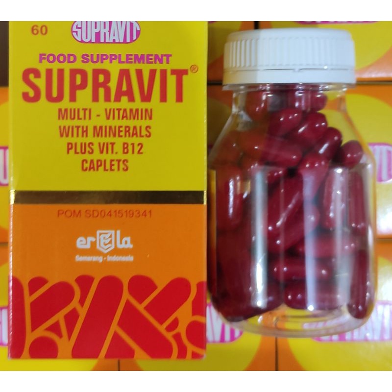 MULTIVITAMIN SUPRAVIT PLUS MINERAL / 60 KAPLET / DAYA TAHAN TUBUH / KESEHATAN TUBUH