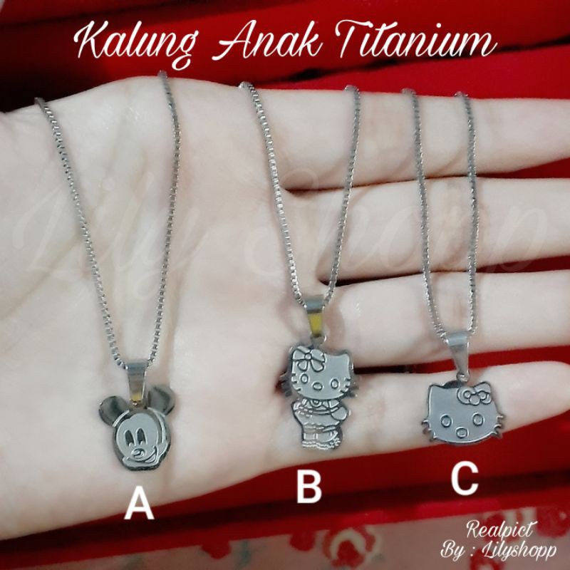 KALUNG ANAK TITANIUM SILVER READY