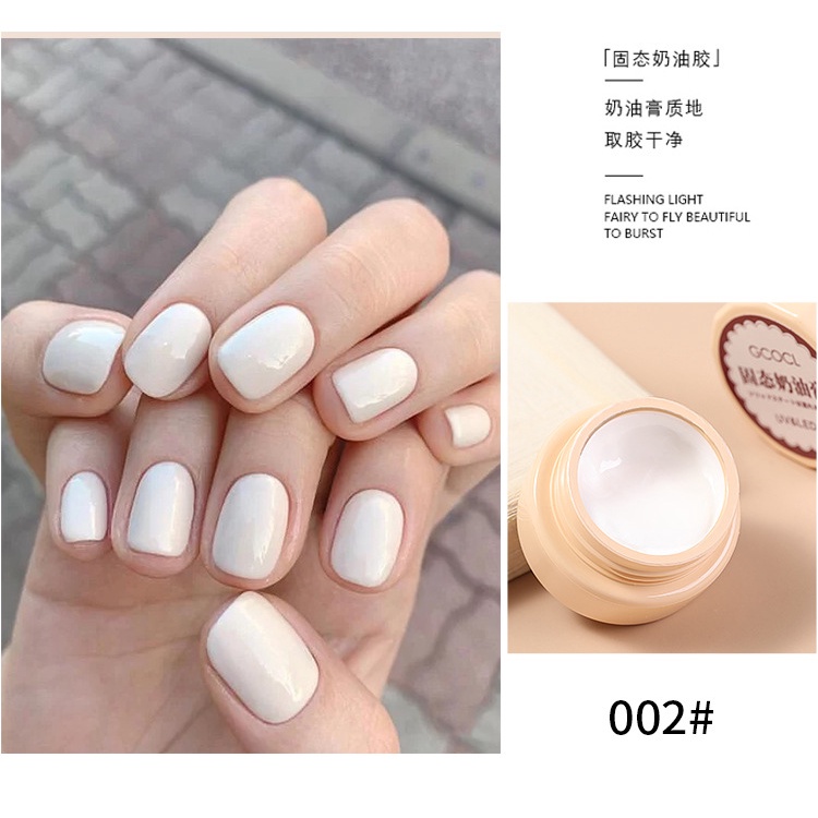 Nail Painting Gel Mud UV LED Gel Cat Kuku / Kutek Gel Kaki Tangan Model Pasta Krim Padat Kemasan Jar Manicure Nail Art Solid Nail Polish Quick Dry Long Lasting