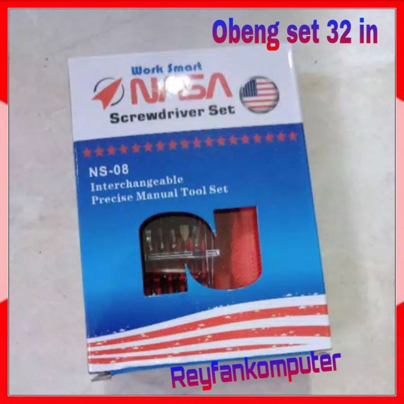 ACM 589 Obeng Set 32 in 1 Multifungsi NASA NS-08 Kotak / Obeng HP 32 in