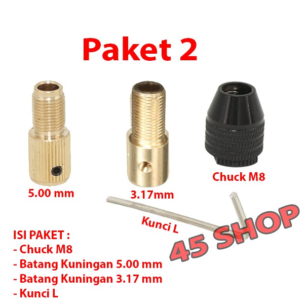 Kepala Bor Mini 0.3-3.5mm Keyless Universal Chuck Untuk 2mm 2.3 mm 3.17mm 5.0mm Elektrik Dinamo DC 7752