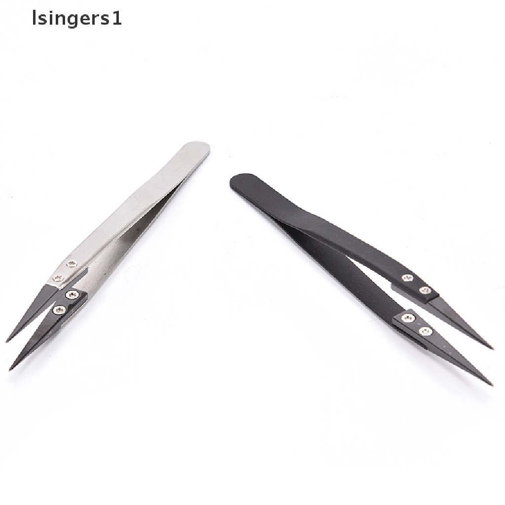 (lsingers1) Pinset Ujung Keramik Bahan Stainless Steel Tahan Panas