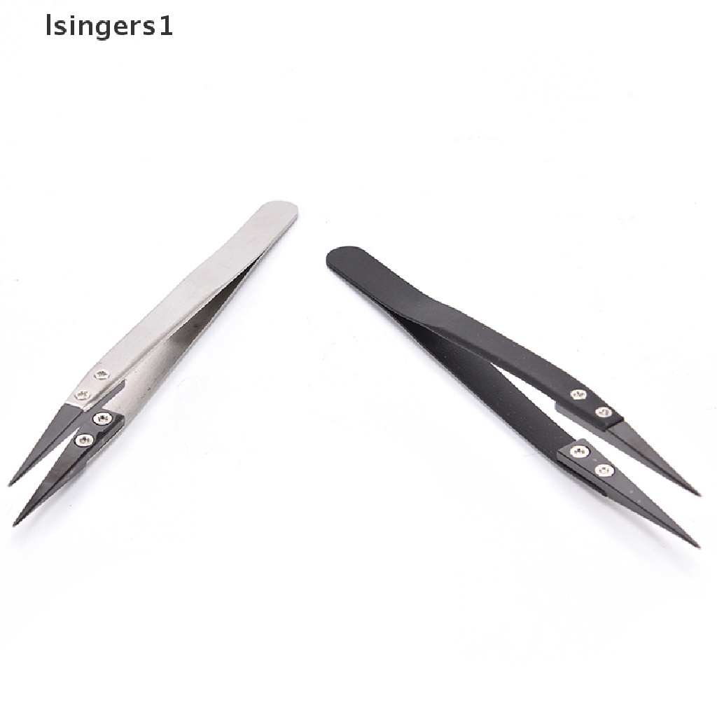 (lsingers1) Pinset Ujung Keramik Bahan Stainless Steel Tahan Panas