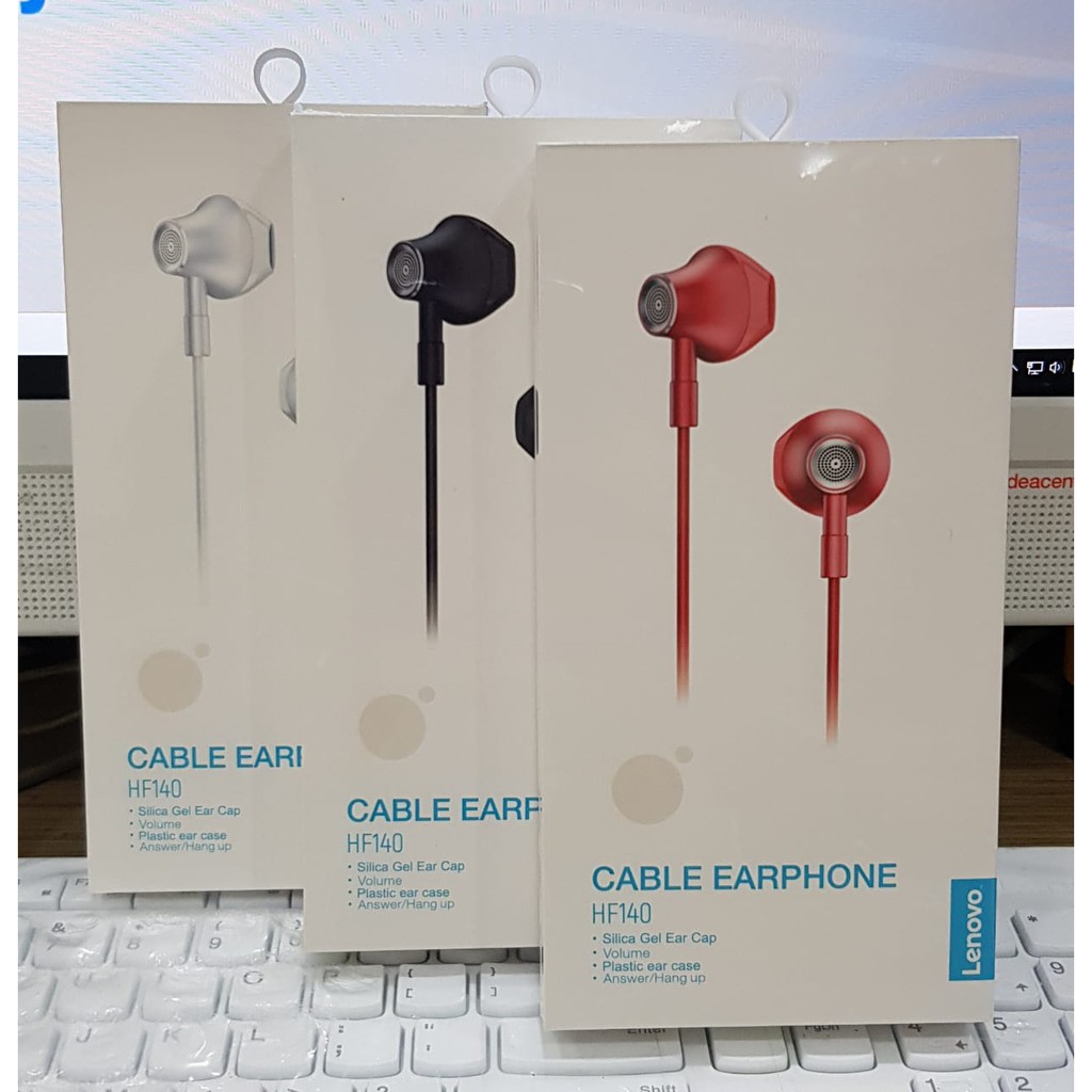 Handsfree Lenovo universal Hf140 White,Black,Red Ori New