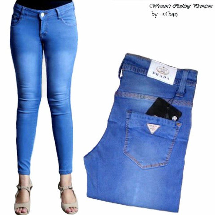 Dijual Celana Jeans Wanita Soft Jeans   Hitam  27 Diskon
