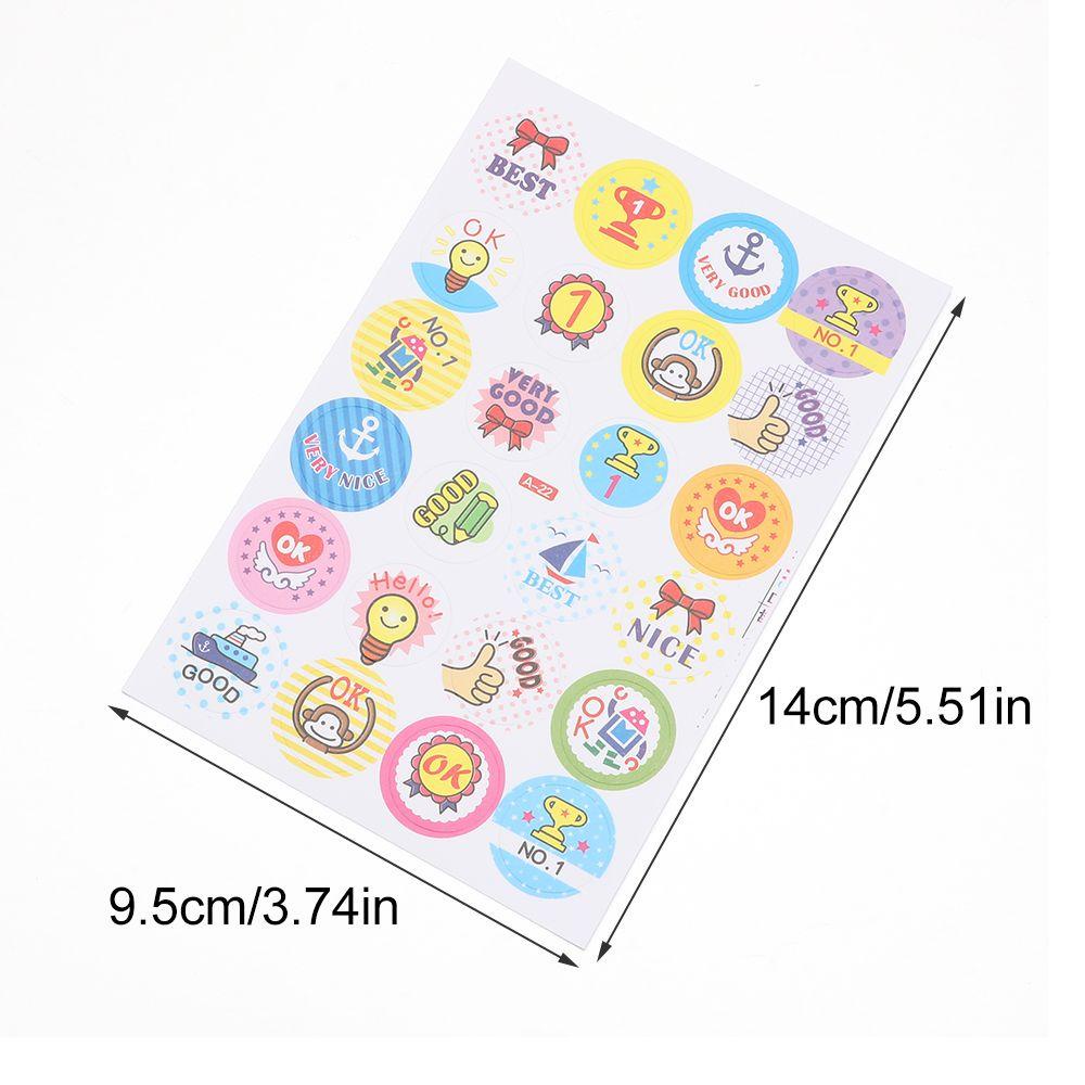 Wonder 240pcs Stiker Hadiah Kartun Penghargaan Ibu Guru Perlengkapan Sekolah Label Puji