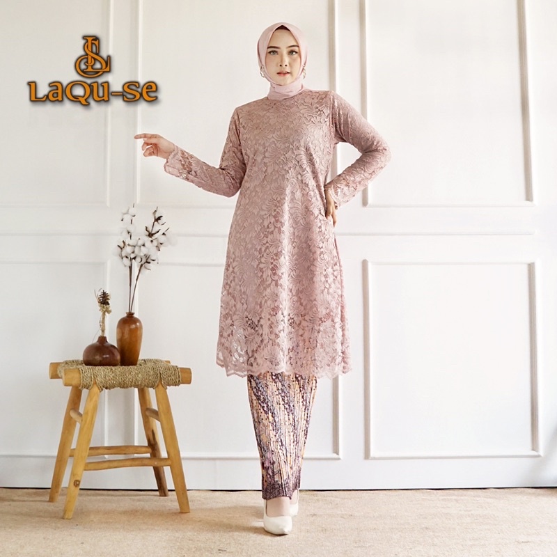 Pakaian Setelan Kebaya Long Tunik Panjang Gayatri Murah Berkualitas Premium By Laquse_kebaya2