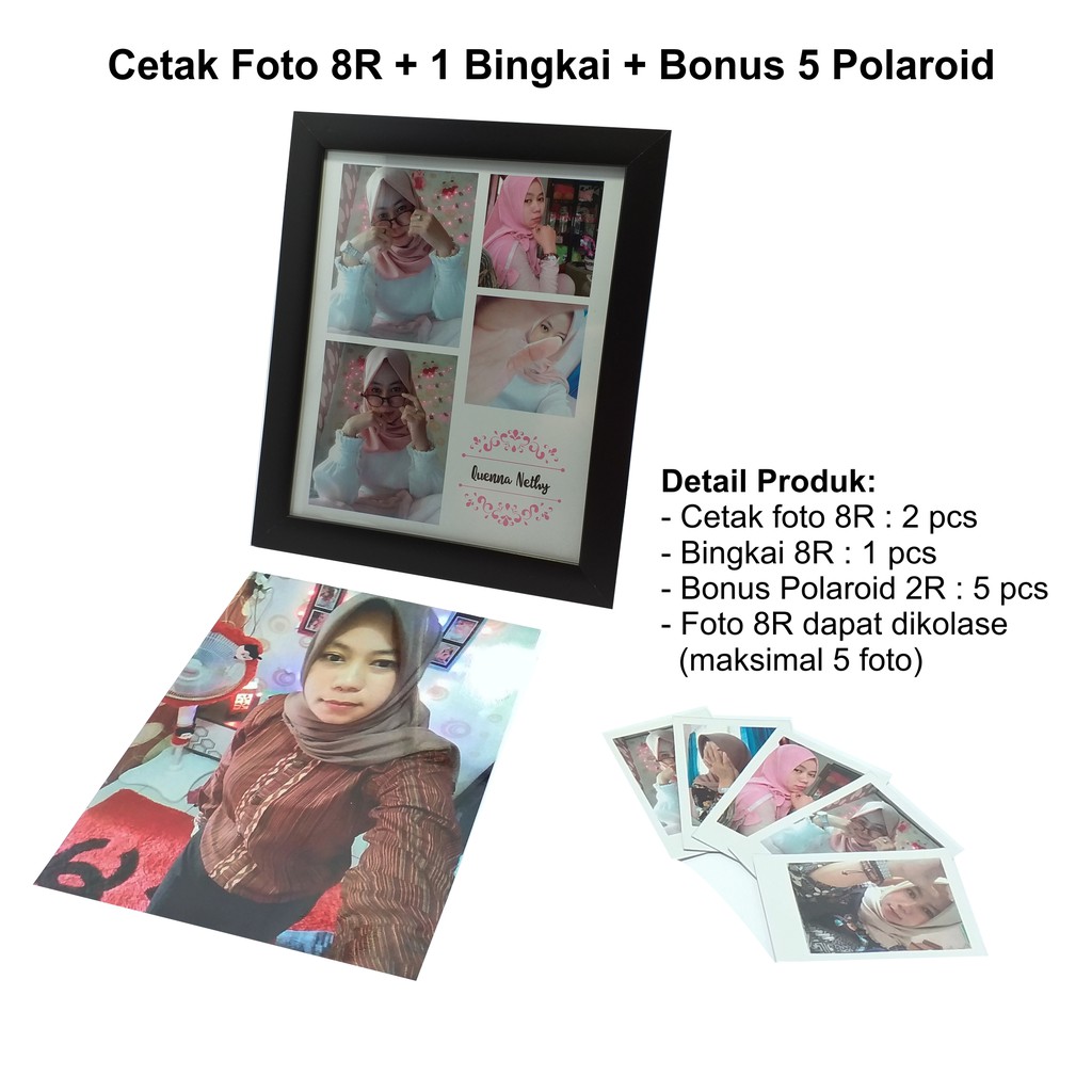 CETAK FOTO 8R + FIGURA + BONUS 5 POLAROID