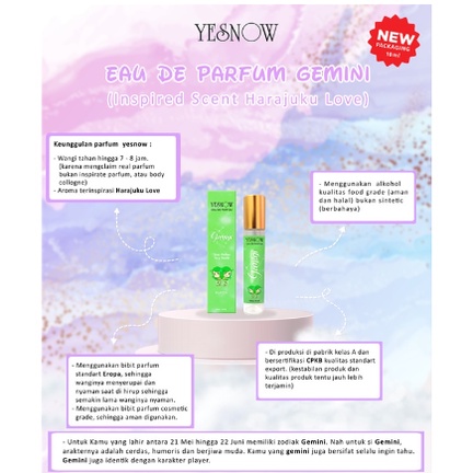 Yesnow Eau De Parfum Roll On | Zodiac 10 ml